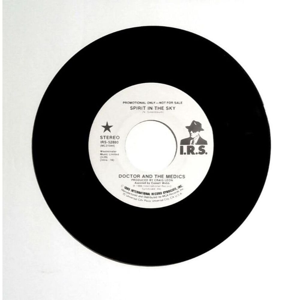 Doctor and The Medics Spirit In The Sky 1986 IRS Promo 7" Vinyl 45 Glam Rock